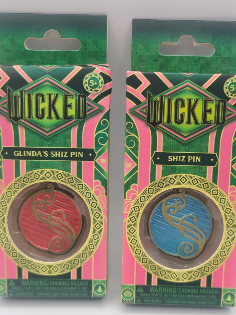 Wicked Shiz Pins- Glinda’s Shiz Pin and Shiz Pin Set New in Box